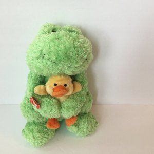 Gund Nursery Rhyme Frog Hugging A Duckling Sound Making Plush Toy (See Video)